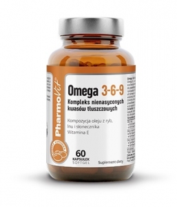 KOMPLEKS NIENASYCONYCH KWASÓW TŁUSZCZOWYCH (omega 3-6-9) 60 kapsułek - PHARMOVIT