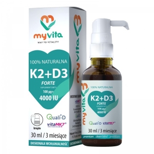 WITAMINA K2 MK7 + D3 KROPLE 30ml - MYVITA