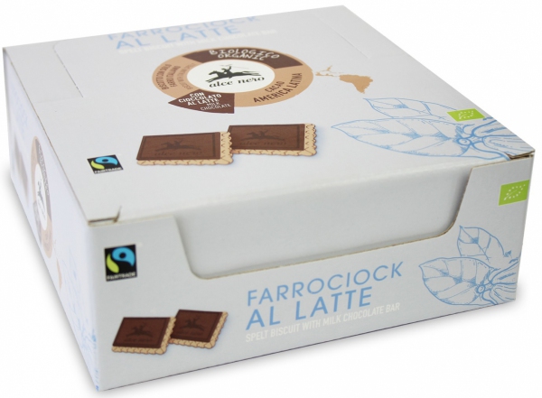 HERBATNIKI ORKISZOWE Z MLECZNĄ CZEKOLADĄ FAIR TRADE BIO 28g - ALCE NERO