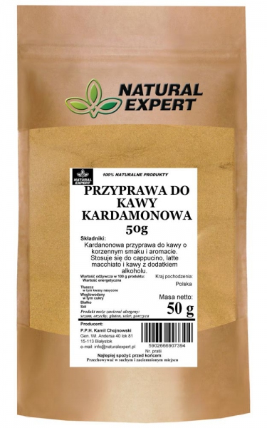 PRZYPRAWA DO KAWY KARDAMONOWA - NATURAL EXPERT